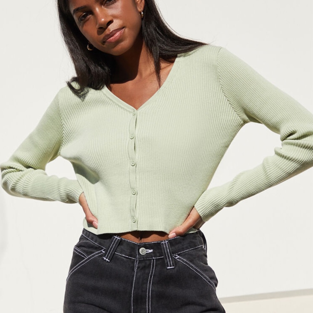 Brandy Melville Light Green Shannon Cardigan